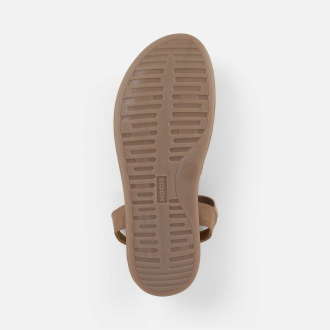 Mochi Women Beige Casual Sandals (SKU: 33-1291-20-39)