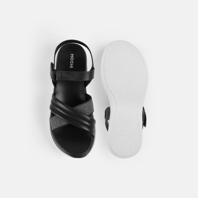 Mochi Women Black Casual Sandals (SKU: 33-1295-11-36)
