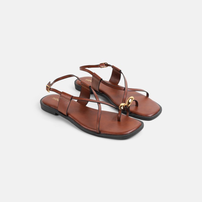 Mochi Women Tan Casual Sandals (SKU: 33-1299-23-36)