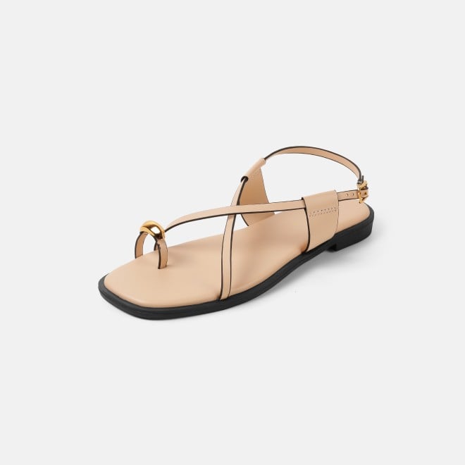Mochi Women Beige Casual Sandals (SKU: 33-1299-20-36)