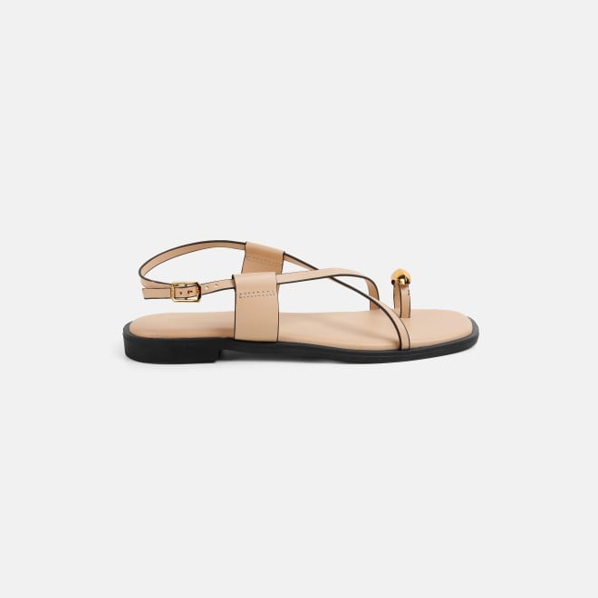 Mochi Women Beige Casual Sandals (SKU: 33-1299-20-36)
