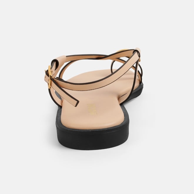Mochi Women Beige Casual Sandals (SKU: 33-1299-20-36)