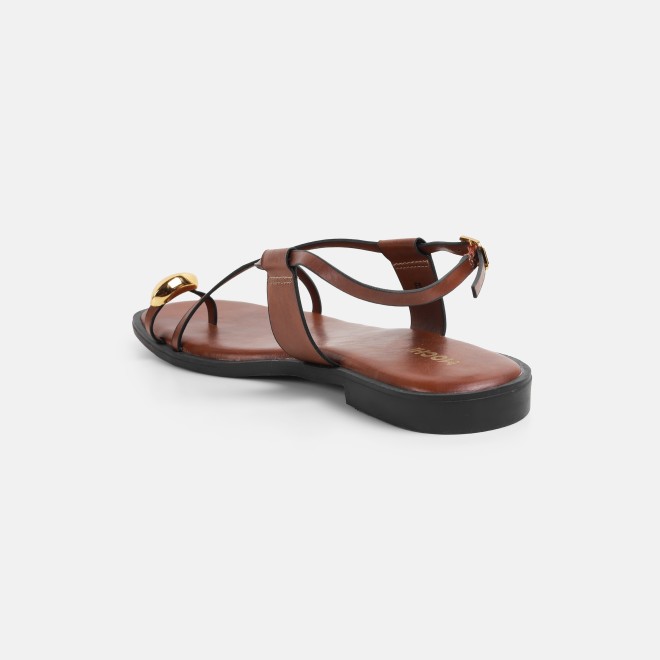 Mochi Women Tan Casual Sandals (SKU: 33-1299-23-36)
