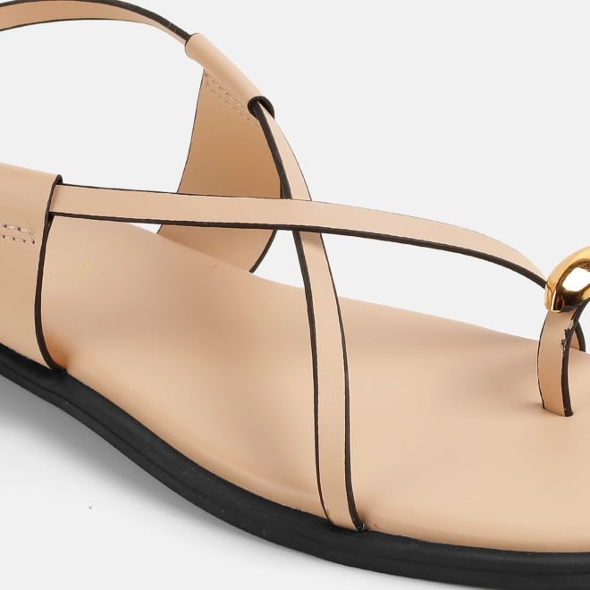Mochi Women Beige Casual Sandals (SKU: 33-1299-20-36)