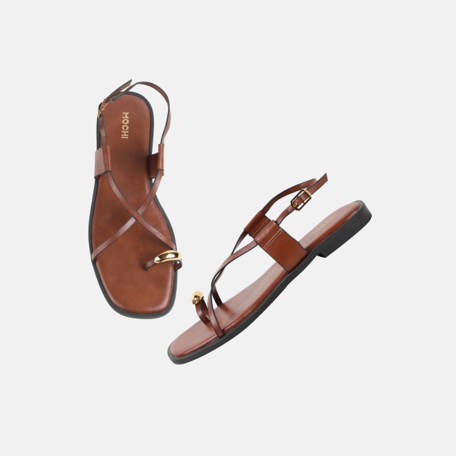 Mochi Women Tan Casual Sandals (SKU: 33-1299-23-36)
