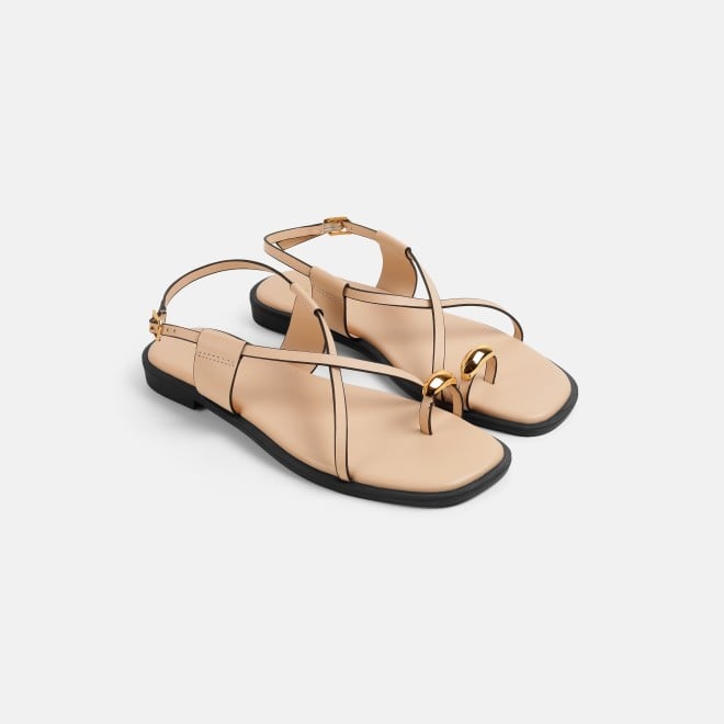 Mochi Women Beige Casual Sandals (SKU: 33-1299L-20-42)