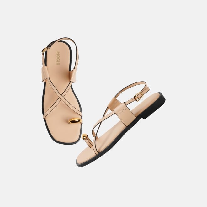 Mochi Women Beige Casual Sandals (SKU: 33-1299L-20-42)