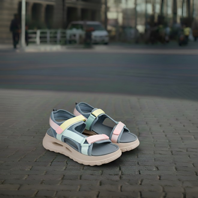 Mochi Women Blue-multi Casual Sandals