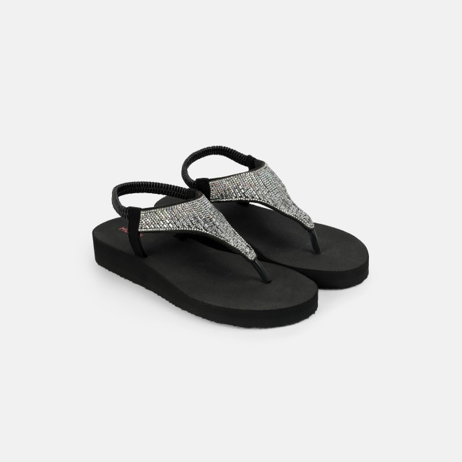 Mochi Women Black Casual Sandals (SKU: 33-1310-11-36)