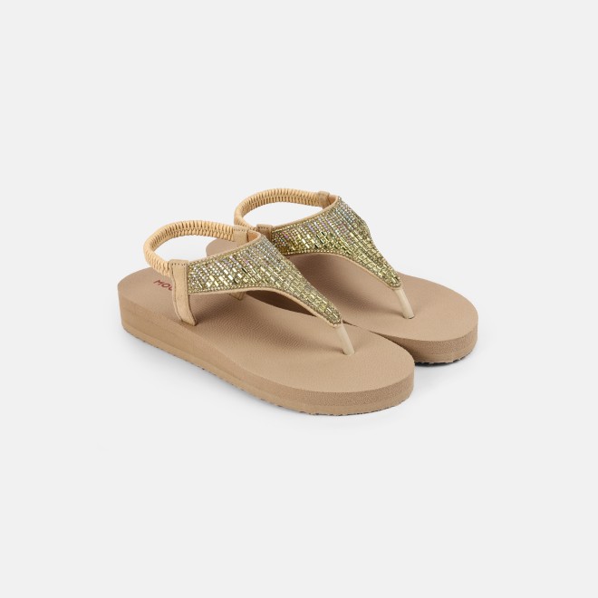 Mochi Women Beige Casual Sandals (SKU: 33-1310-20-36)
