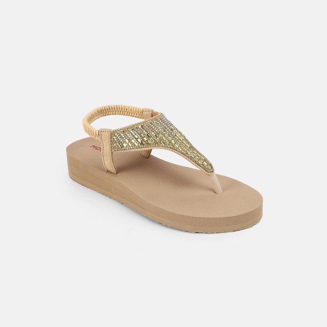 Mochi Women Beige Casual Sandals (SKU: 33-1310-20-36)