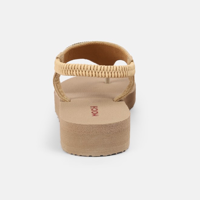 Mochi Women Beige Casual Sandals (SKU: 33-1310-20-36)