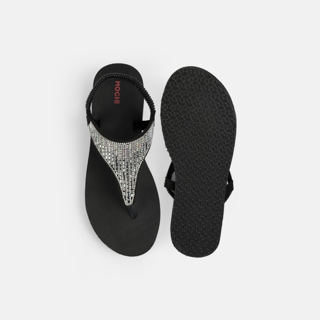 Mochi Women Black Casual Sandals (SKU: 33-1310-11-36)