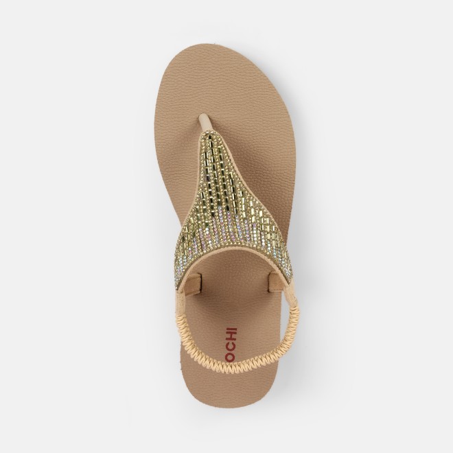 Mochi Women Beige Casual Sandals (SKU: 33-1310-20-36)
