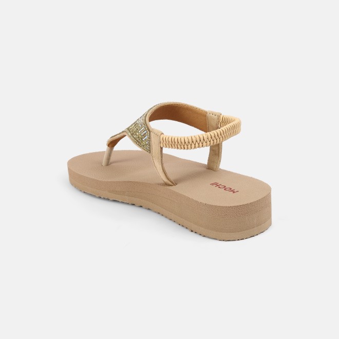 Mochi Women Beige Casual Sandals (SKU: 33-1310-20-36)
