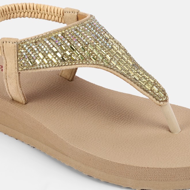 Mochi Women Beige Casual Sandals (SKU: 33-1310-20-36)