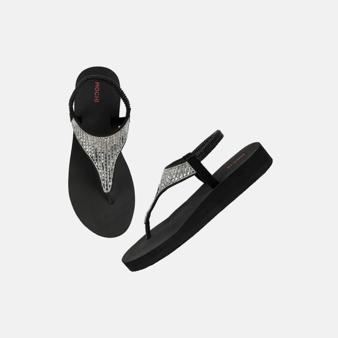 Mochi Women Black Casual Sandals (SKU: 33-1310-11-36)