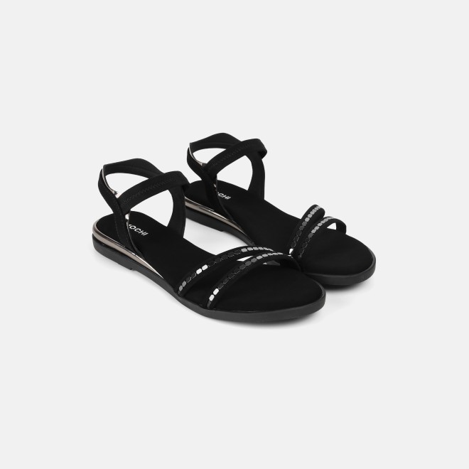 Mochi Women Black Casual Sandals (SKU: 33-1329-11-36)