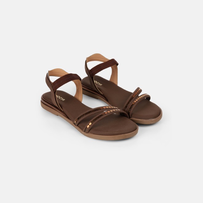 Mochi Women Brown Casual Sandals (SKU: 33-1329-12-36)