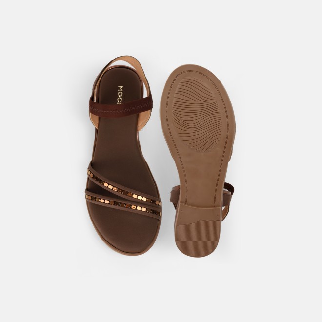 Mochi Women Brown Casual Sandals (SKU: 33-1329-12-36)