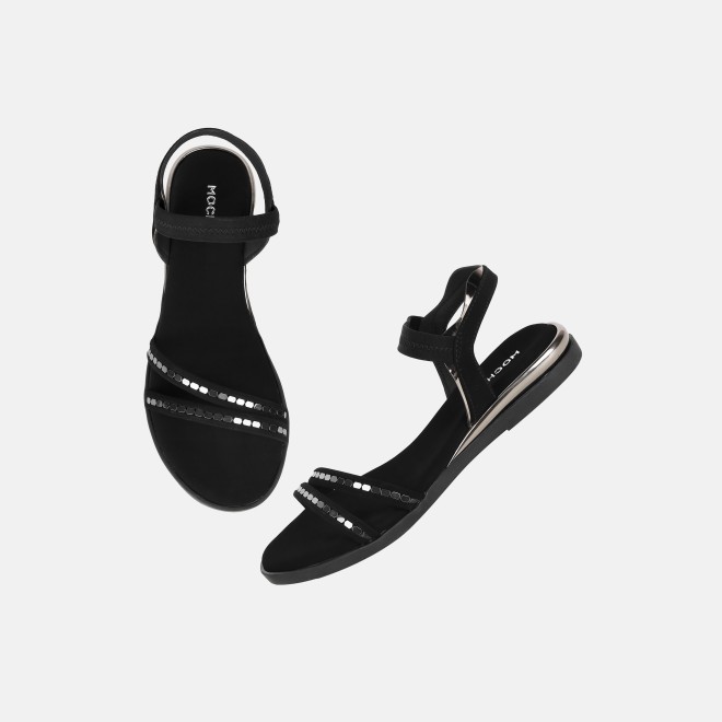 Mochi Women Black Casual Sandals (SKU: 33-1329-11-36)
