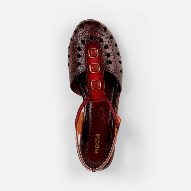 Mochi Women Maroon Casual Sandals (SKU: 33-1333-44-36)