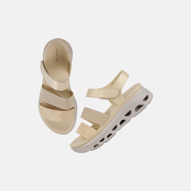 Mochi Women Yellow Casual Sandals (SKU: 33-1339-33-36)