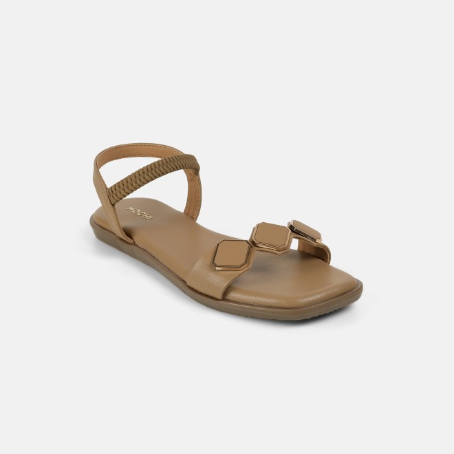 Mochi Women Beige Casual Sandals (SKU: 33-1341-20-36)
