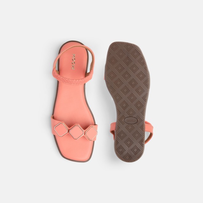 Mochi Women Peach Casual Sandals (SKU: 33-1341-80-36)