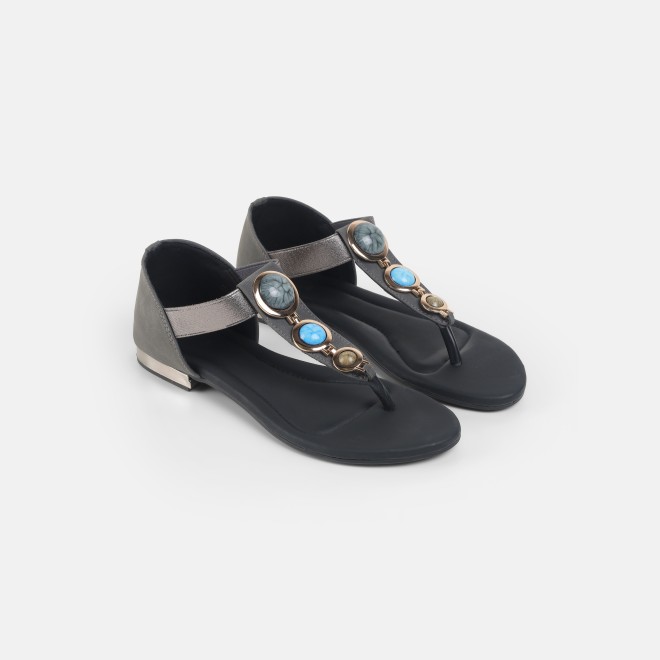 Mochi Women Grey Casual Sandals (SKU: 33-1348-14-36)
