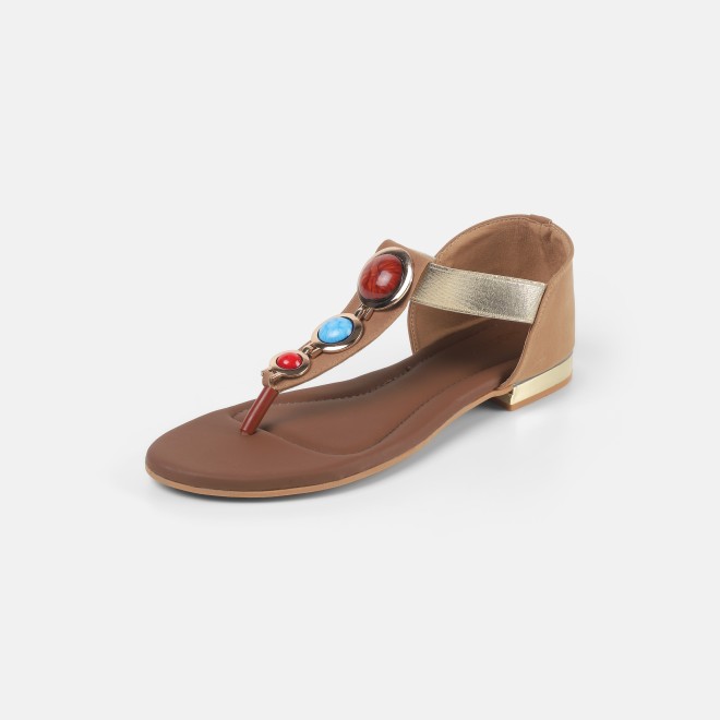 Mochi Women Tan Casual Sandals (SKU: 33-1348-23-36)