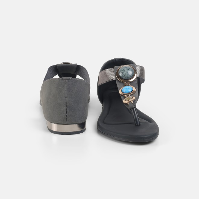 Mochi Women Grey Casual Sandals (SKU: 33-1348-14-36)
