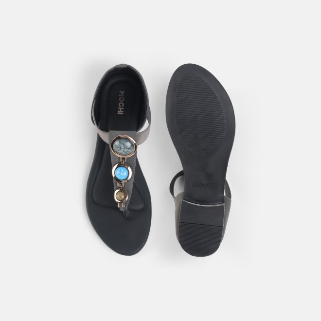 Mochi Women Grey Casual Sandals (SKU: 33-1348-14-36)