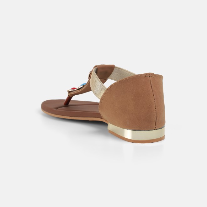 Mochi Women Tan Casual Sandals (SKU: 33-1348-23-36)