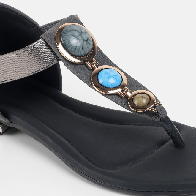 Mochi Women Grey Casual Sandals (SKU: 33-1348-14-36)