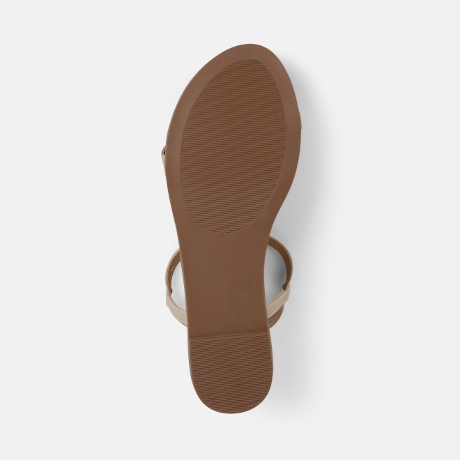 Mochi Women Beige Casual Sandals (SKU: 33-1349-20-36)