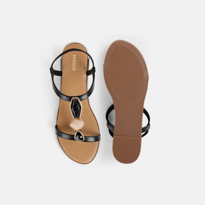 Mochi Women Black Casual Sandals (SKU: 33-1349-11-36)