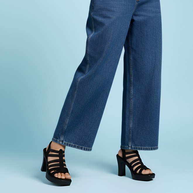 Mochi Women Black Casual Sandals (SKU: 33-1350-11-36)