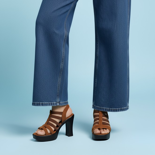 Mochi Women Tan Casual Sandals (SKU: 33-1350-23-38)