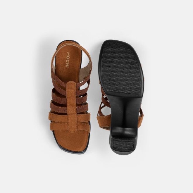 Mochi Women Tan Casual Sandals (SKU: 33-1350-23-38)