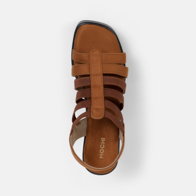 Mochi Women Tan Casual Sandals (SKU: 33-1350-23-38)
