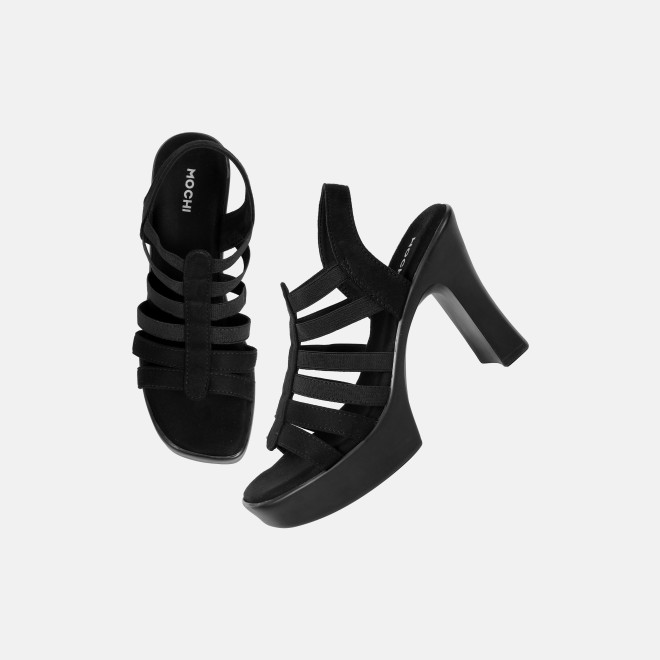 Mochi Women Black Casual Sandals (SKU: 33-1350-11-36)