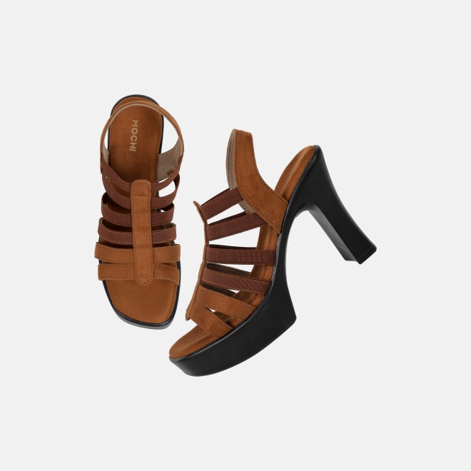 Mochi Women Tan Casual Sandals (SKU: 33-1350-23-38)