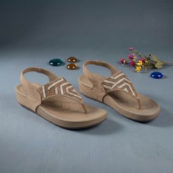 Mochi Women Antic-gold Casual Sandals
