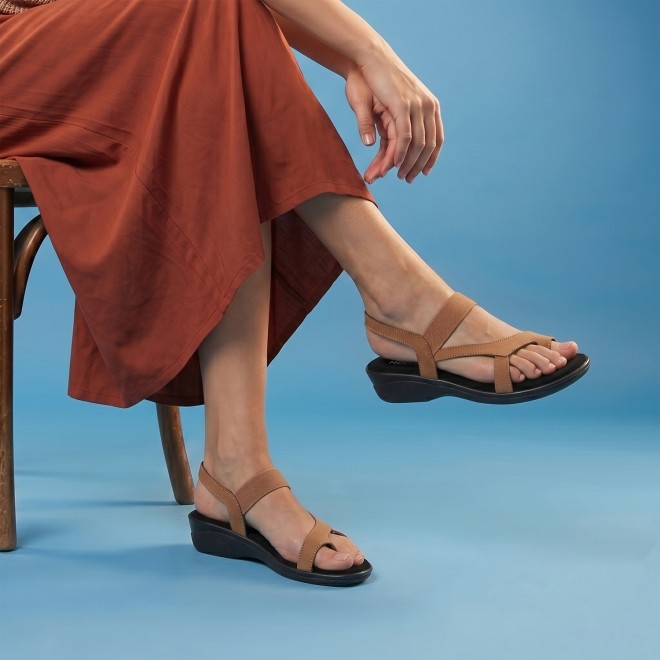 Mochi Women Beige Casual Sandals (SKU: 33-1353-20-36)