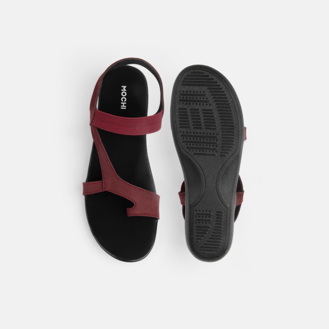 Mochi Women Maroon Casual Sandals (SKU: 33-1353-44-36)