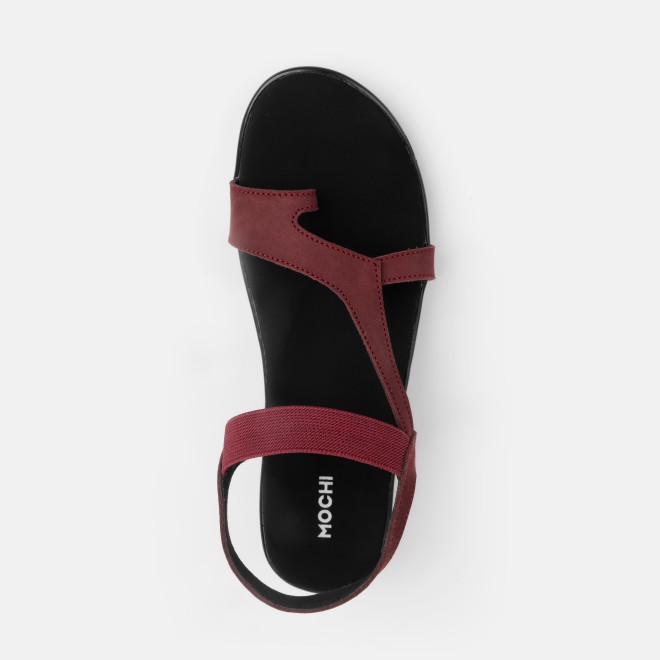 Mochi Women Maroon Casual Sandals (SKU: 33-1353-44-36)