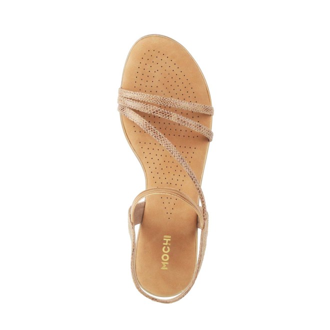 Mochi Women Beige Casual Sandals (SKU: 33-1360-20-36)