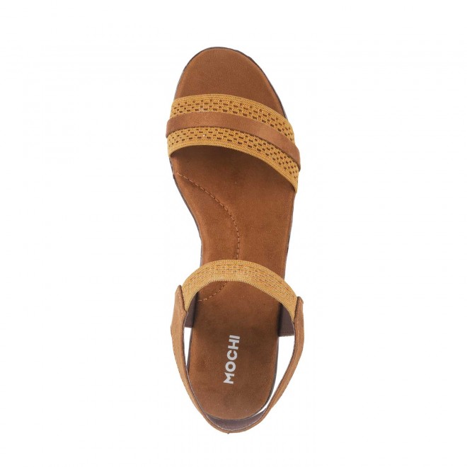 Mochi Women Tan Casual Sandals (SKU: 33-1415-23-36)