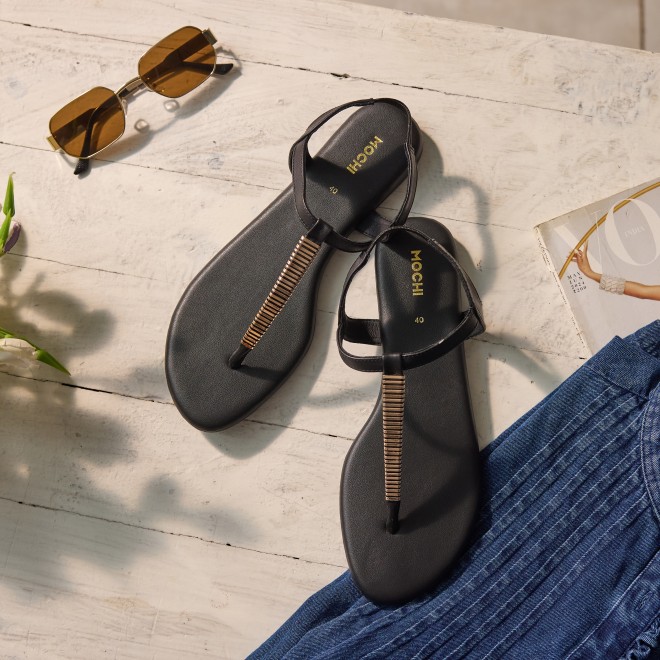 Mochi Women Black Casual Sandals (SKU: 33-1417-11-36)